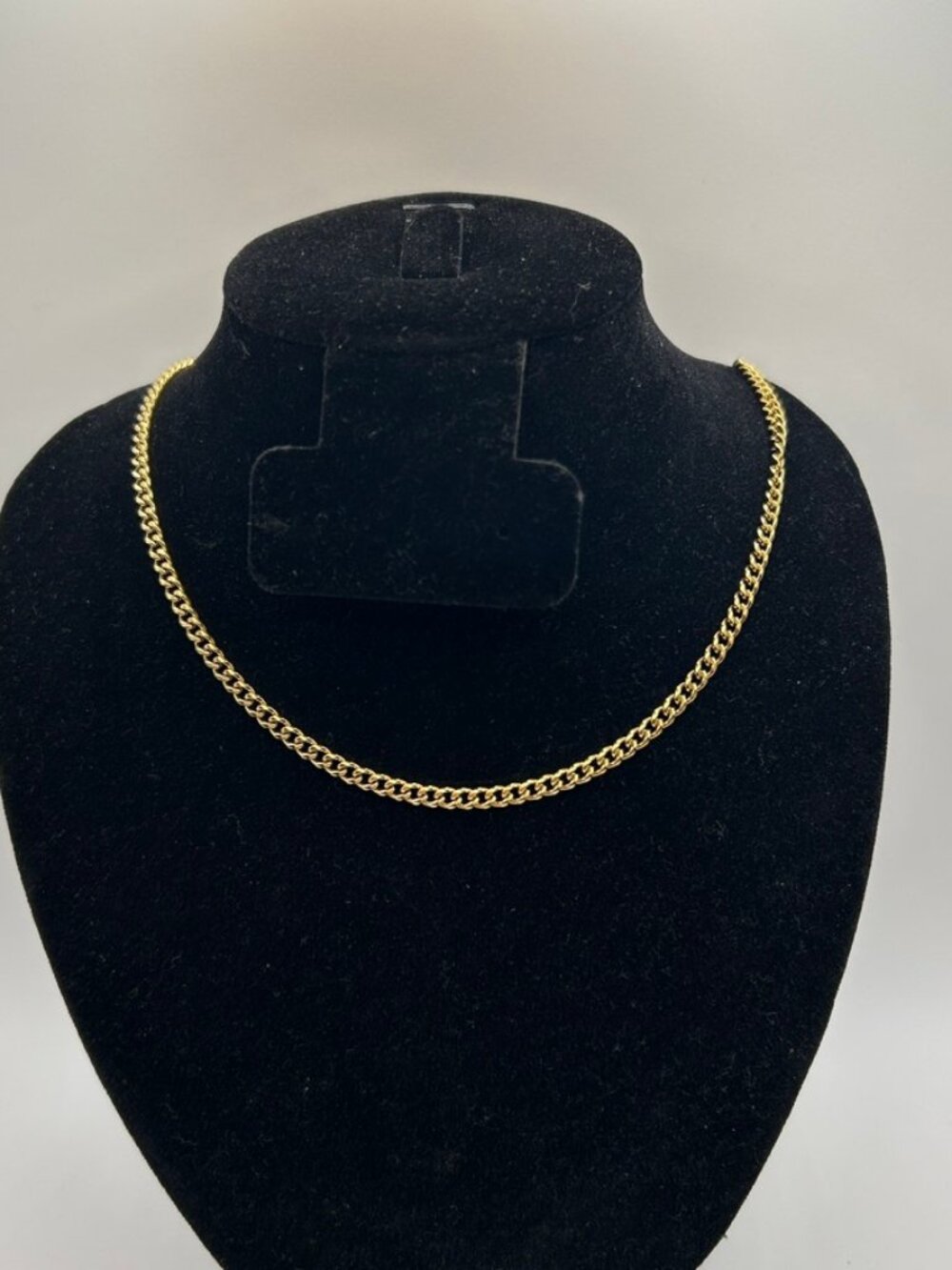 Dainty Real Gold Cuban Chain Womens Plated Stainless Steel 3mm 18 Inch Durable